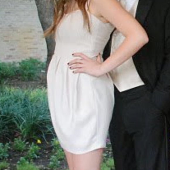 ASOS Beige Evening Mini Dress 8 - Picture 9 of 9